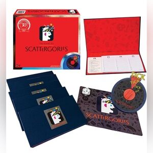 Scattergories Board Game Set the box little damage